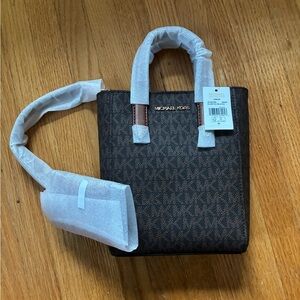 Michael Kors Dark Brown Monogram Crossbody Bag